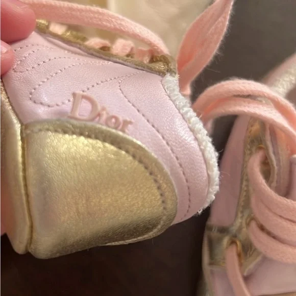 Baby Dior Pink and Gold Shoes - Picture 4 of 7